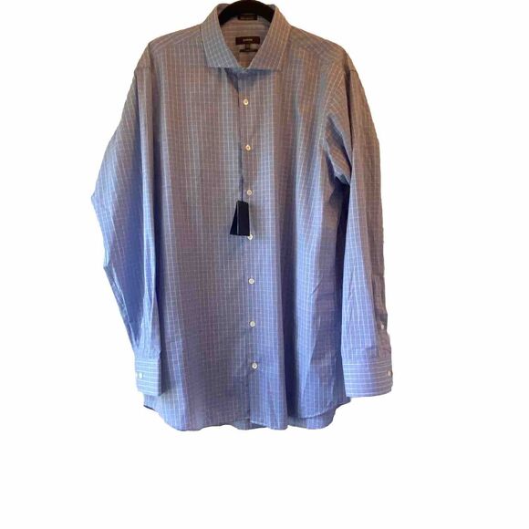 SARAR Shirt Mens Size 17.5 Dressy Designer Slim Fit Professional Button Down NEW - Picture 2 of 9